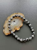 Armband Schneeflocken-Obsidian