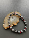 Armband Schneeflocken-Obsidian