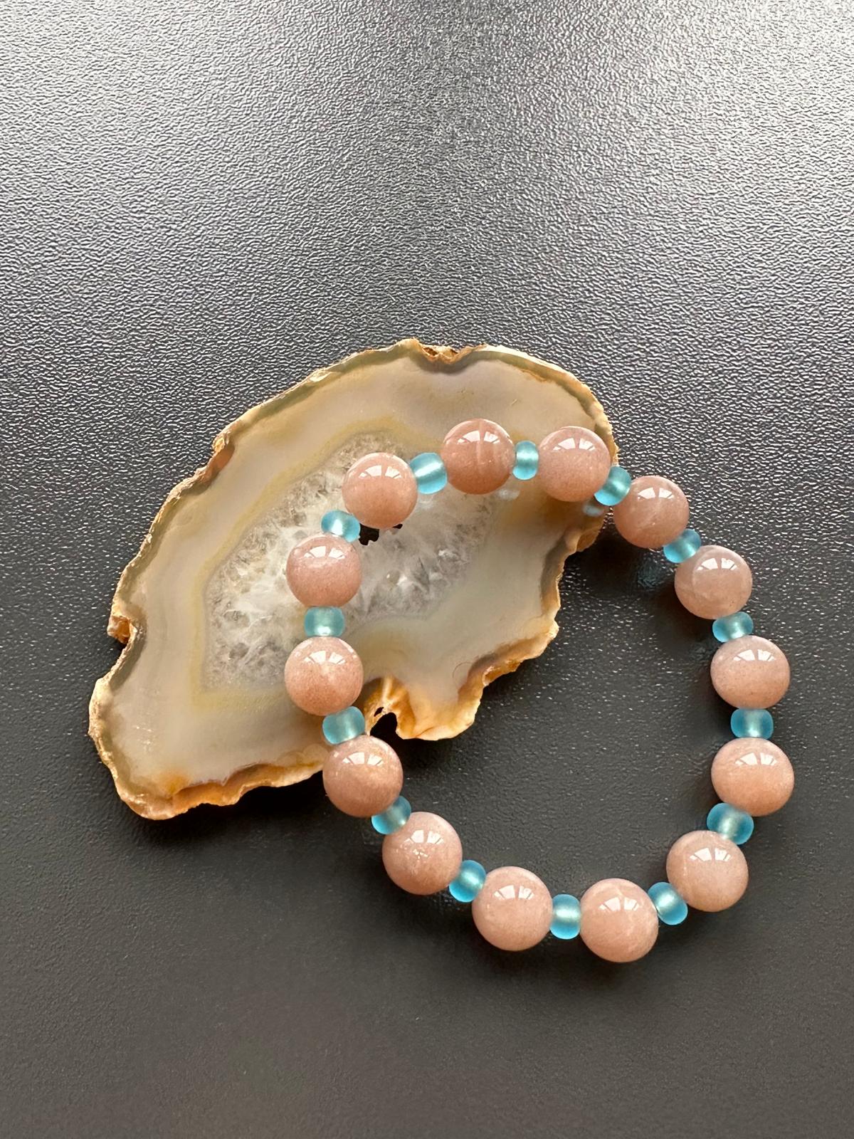 Armband Mondstein rosa