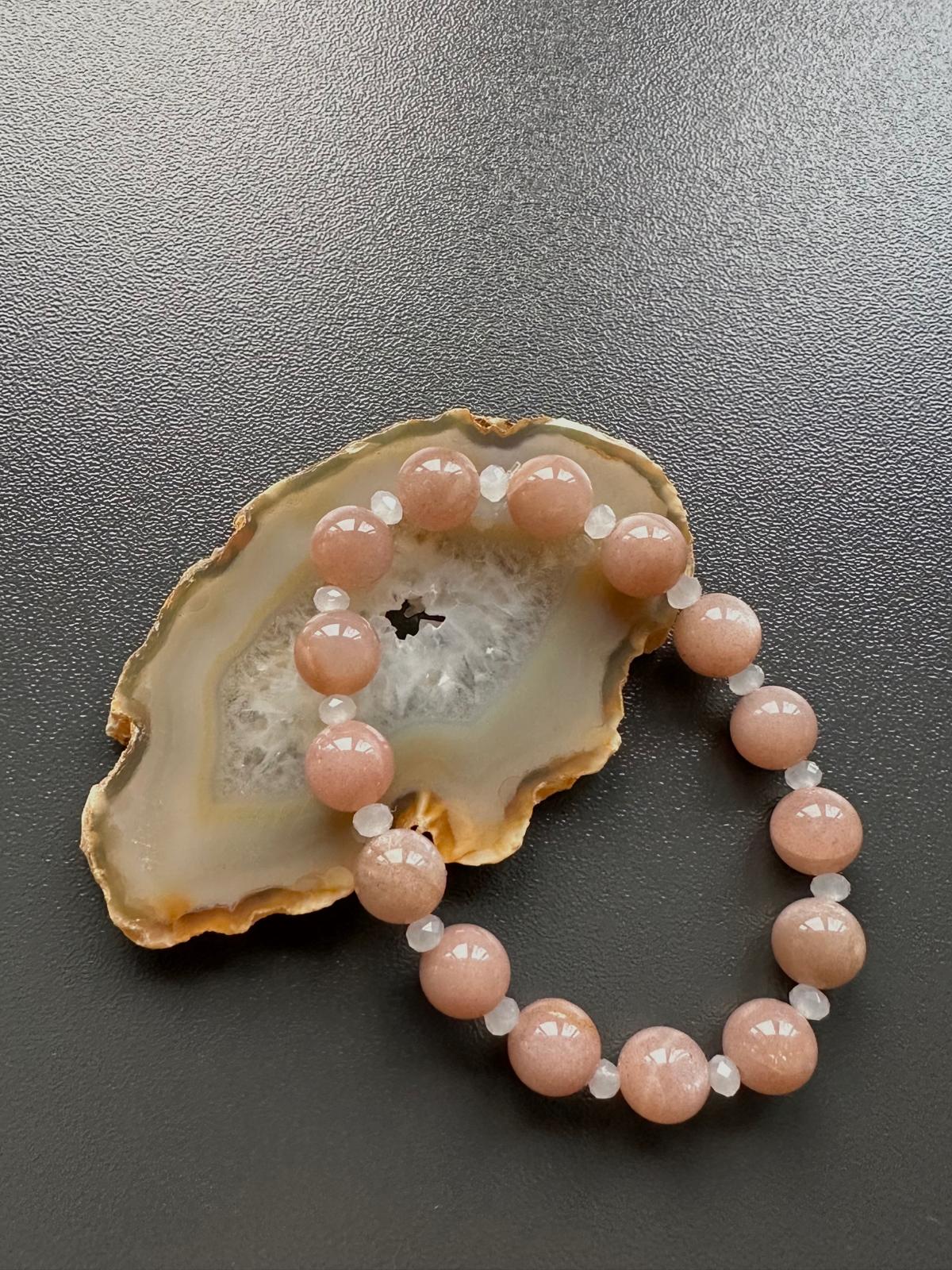 Armband Mondstein rosa