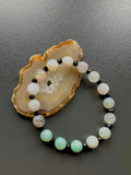 Armband Achat weiss/grau + Amazonit China