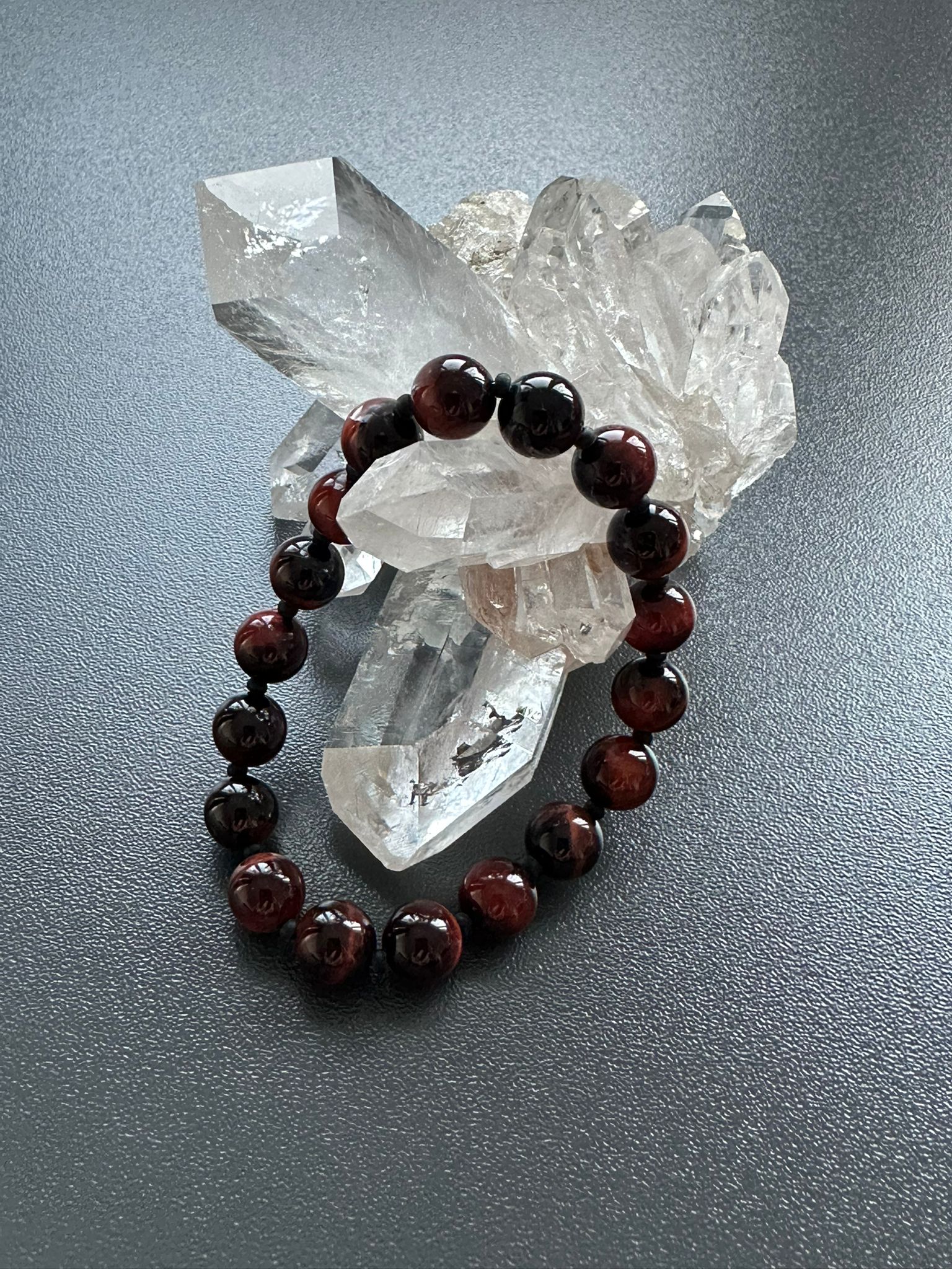 Armband Tigerauge rot